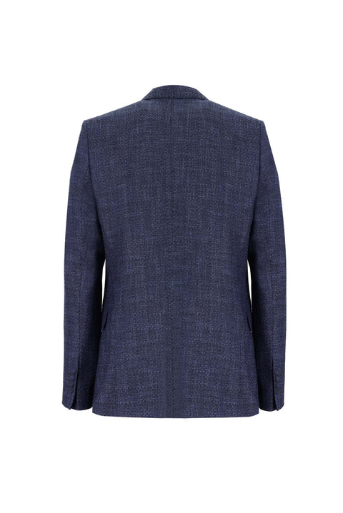Dark Navy 6 Drop Regular Fit Linen Suit with Vest