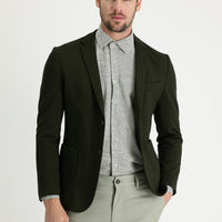 Orta Haki 7 Drop Super Slim Fit Eksra Dar Kesim Fit Ceket