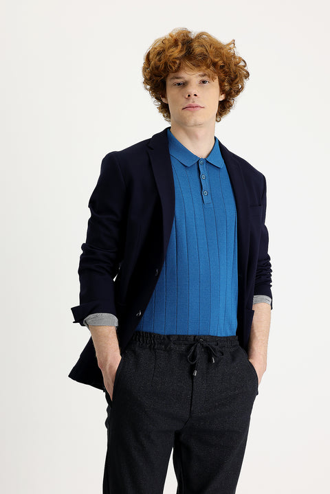 Dark Navy 7 Drop Super Slim Fit Extra Narrow Cut Sport Jacket