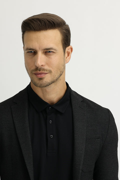 Dark Gray 7 Drop Super Slim Fit Extra Narrow Cut Sport Jacket