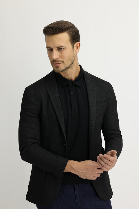 Dark Gray 7 Drop Super Slim Fit Extra Narrow Cut Sport Jacket