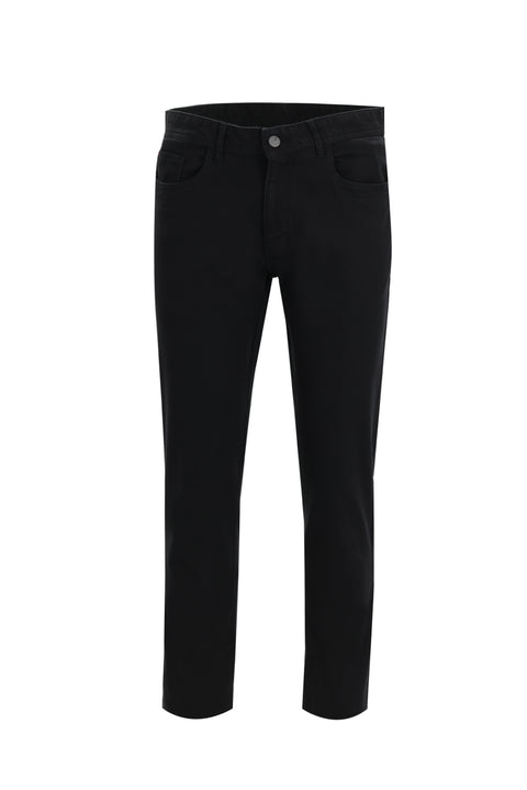 Black Slim Fit Stretch Canvas / Chino Trousers