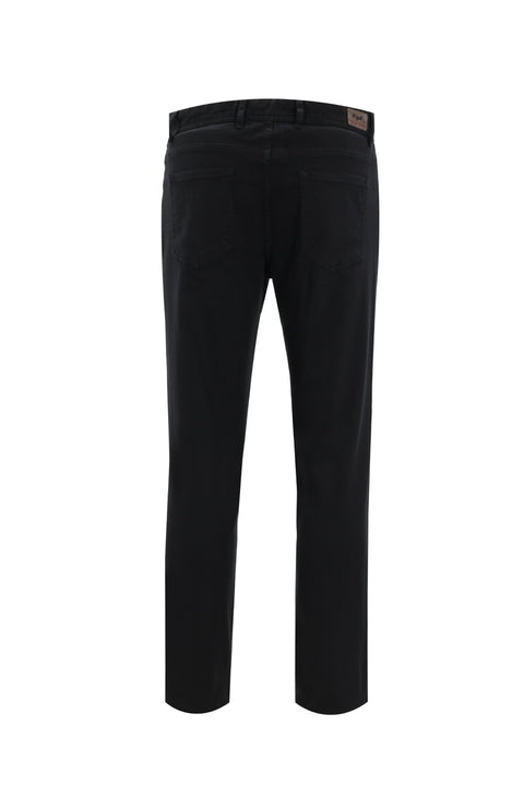 Black Slim Fit Stretch Canvas / Chino Trousers