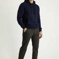 Medium Khaki Regular Fit Standard Cut Patterned Lycra Canvas / Chino Trousers