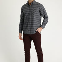 Plum Slim Fit Stretchy Canvas / Chino Trousers