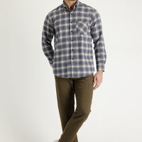 Mid Mink Regular Fit Standard Cut Lycra Canvas / Chino Trousers