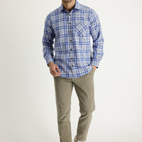 Mid-Beige Regular Fit Standard Cut Stretch Corduroy Trousers