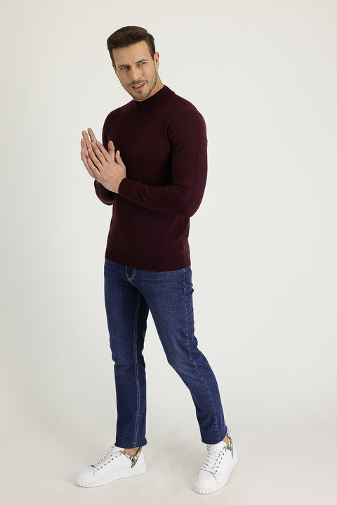 Medium Dark Blue Slim Fit Stretch Denim Pants