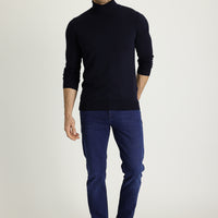 Medium Dark Blue Slim Fit Stretch Denim Pants