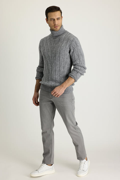 Toprak Regular Fit Standard Cut Lycra Denim Pants