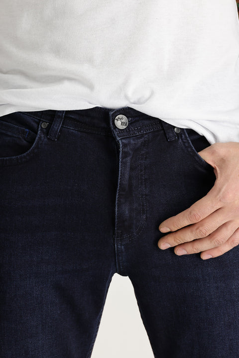 Dark Navy Slim Fit Stretch Denim Pants