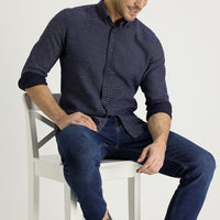 Medium Dark Blue Slim Fit Stretch Denim Pants