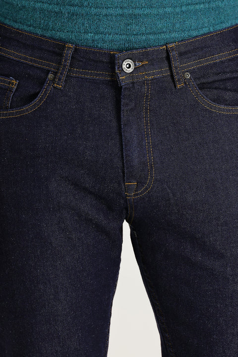 Dark Navy Slim Fit Stretch Denim Pants