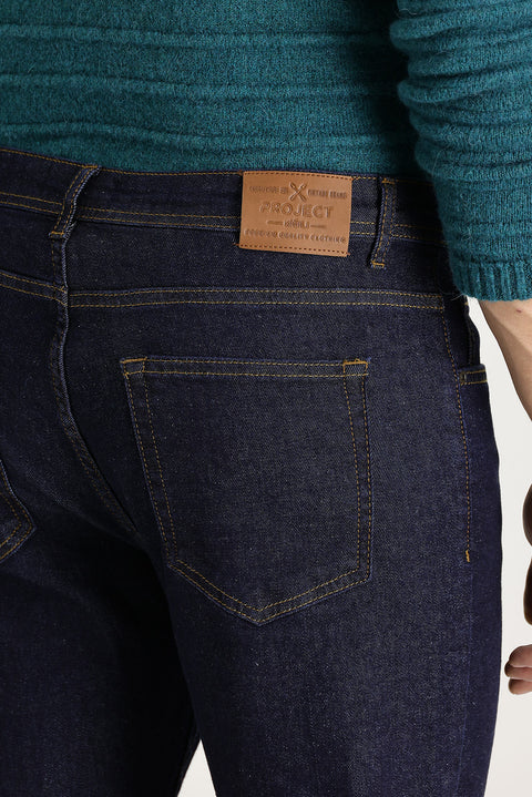 Dark Navy Slim Fit Stretch Denim Pants