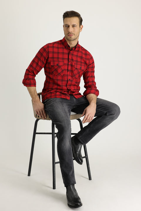 Dark Anthracite Slim Fit Stretch Denim Jeans