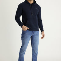 Light Blue Regular Fit Standard Cut Lycra Denim Pants