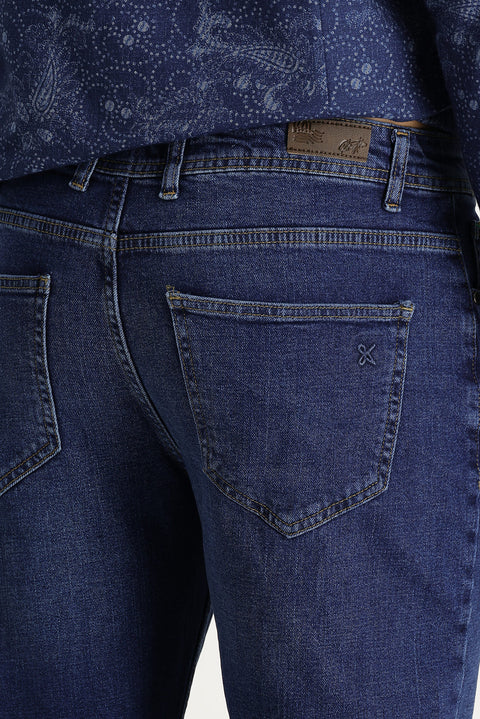 Mavi Slim Fit Dar Kesim Likralı Denim Pantolon