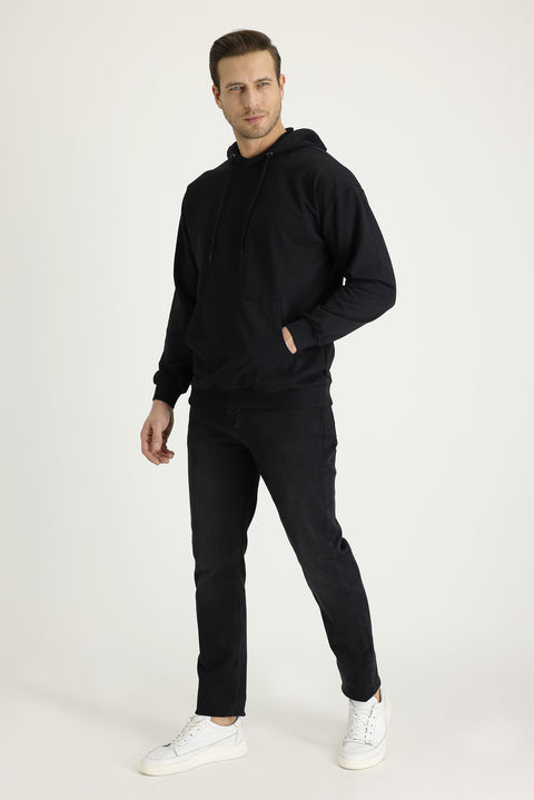 Black Super Slim Fit Extra Narrow Cut Lycra Denim Trousers