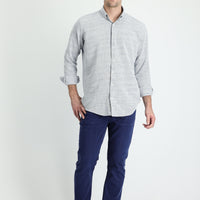 Dark Navy Regular Fit Standard Cut Lycra Denim Trousers