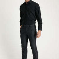 Marengo 7 Drop Super Slim Fit Extra Narrow Cut Patterned Lycra Classic Fabric Trousers