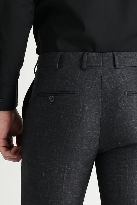 Marengo 7 Drop Super Slim Fit Extra Narrow Cut Patterned Lycra Classic Fabric Trousers