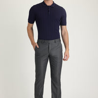Light Smoke 6 Drop Regular Fit Standard Cut Lycra Classic Fabric Trousers