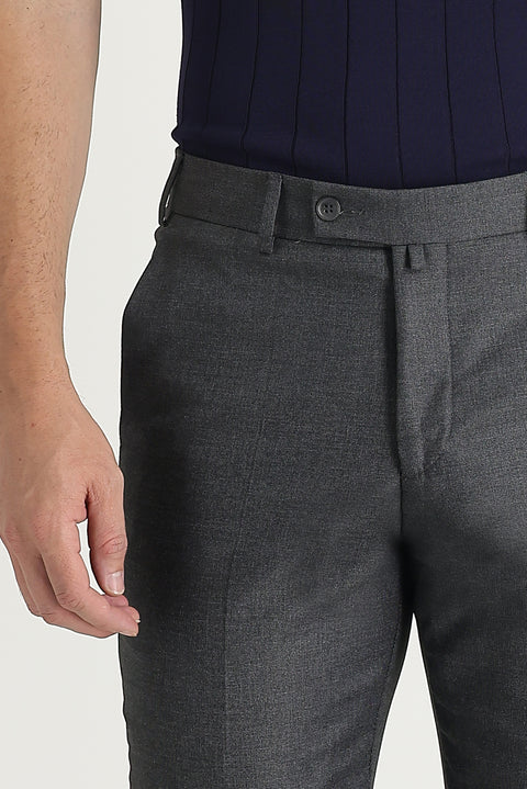 Light Smoke 6 Drop Regular Fit Standard Cut Lycra Classic Fabric Trousers