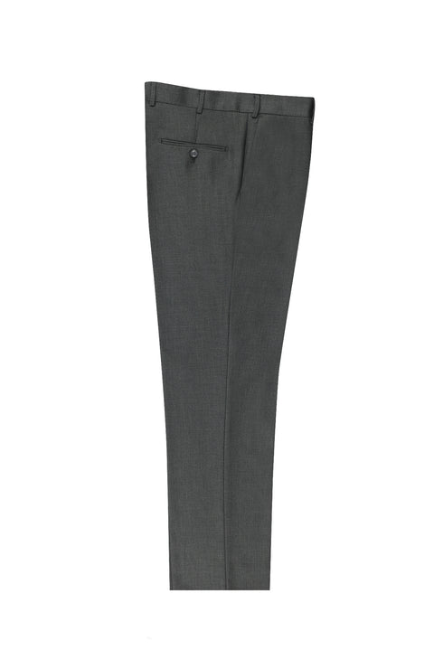 Dark Gray 4-Drop Relaxed Fit Classic Fabric Trousers