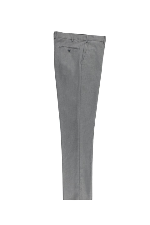Medium Grey 4 Drop Relaxed Fit Lycra Classic Fabric Trousers