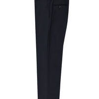 Koyu Lacivert 7 Drop Slim Fit Dar Kesim Likralı Klasik Kumaş Pantolon