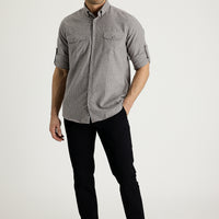 Black Slim Fit Stretch Cotton Canvas / Chino Trousers