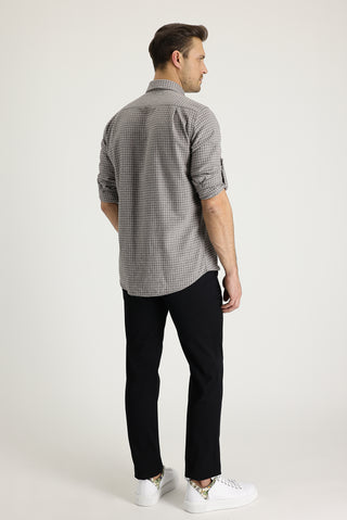  Siyah Slim Fit Dar Kesim Pamuk Kanvas / Chino Pantolon