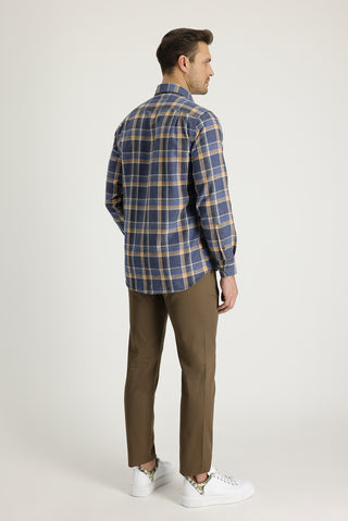  Orta Kahve Slim Fit Dar Kesim Pamuk Kanvas / Chino Pantolon