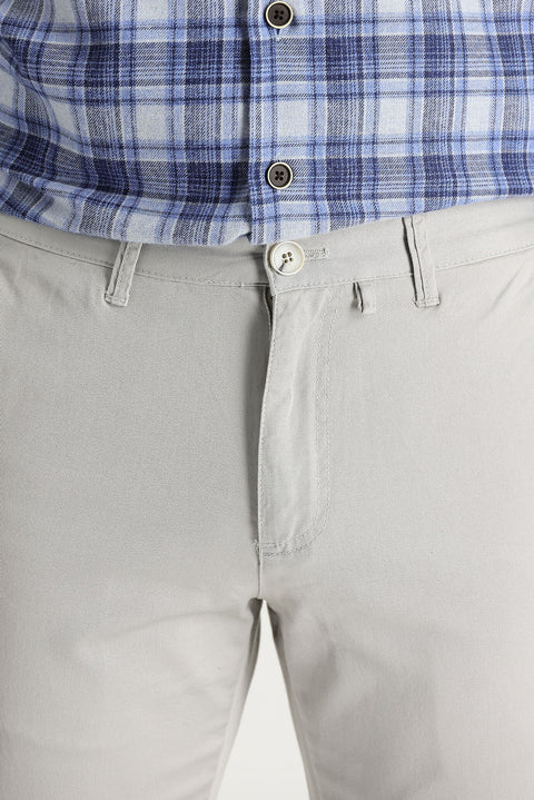 Stone Relaxed Fit Cotton Canvas / Chino Trousers