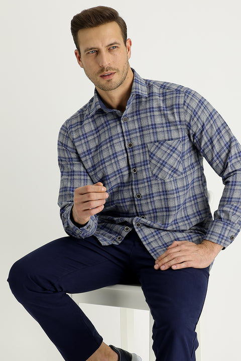 Dark Navy Regular Fit Standard Cut Cotton Canvas / Chino Trousers