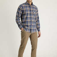 Dark Beige Regular Fit Standard Cut Cotton Canvas / Chino Trousers