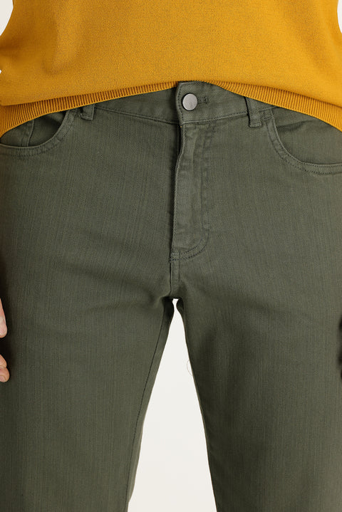 Açık Haki Regular Fit Standart Kesim Likralı Kanvas / Chino Pantolon