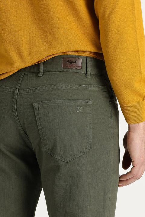 Açık Haki Regular Fit Standart Kesim Likralı Kanvas / Chino Pantolon
