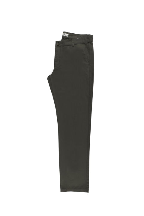 Medium Khaki Relaxed Fit Stretchy Canvas / Chino Trousers