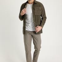 Medium Mink Slim Fit Stretch Canvas / Chino Trousers