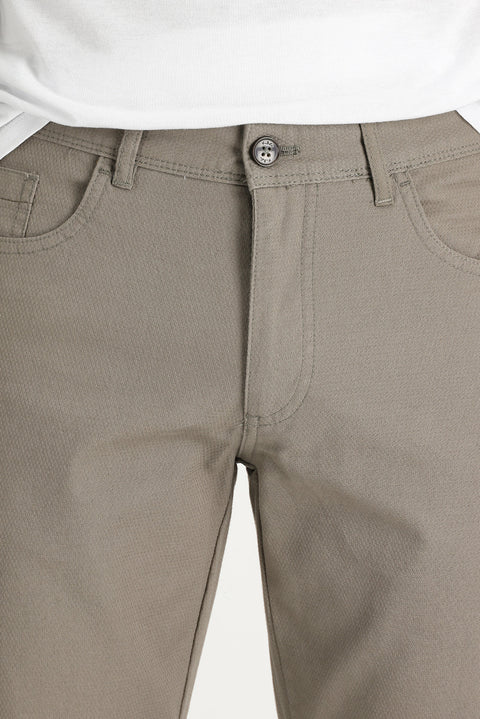 Medium Mink Slim Fit Stretch Canvas / Chino Trousers