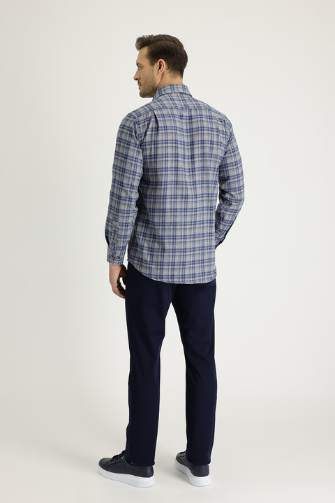 Dark Navy Blue Slim Fit Stretch Canvas / Chino Trousers