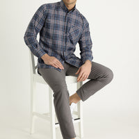 Dark Mink Regular Fit Standard Cut Canvas / Chino Trousers
