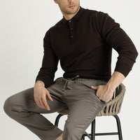 Orta Vizon Slim Fit Dar Kesim Beli Lastikli İpli Likralı Kanvas / Chino Pantolon