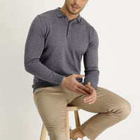 Mid-Beige Regular Fit Standard Cut Stretch Canvas / Chino Trousers