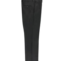 Black 4-Drop Relaxed Fit Casual Cut Classic Wool Fabric Trousers