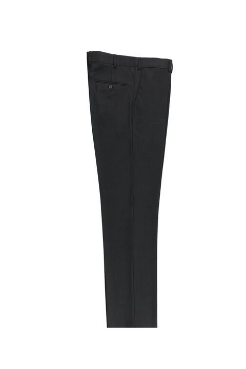 Light Anthracite 4 Drop Relaxed Fit Casual Cut Classic Wool Fabric Trousers