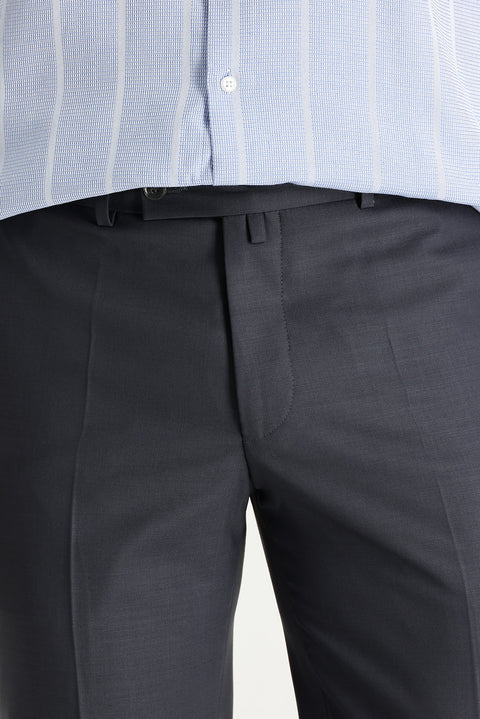 Titanium Grey 4 Drop Relaxed Fit Classic Fabric Pants