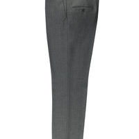 Medium Grey 4 Drop Relaxed Fit Casual Cut Classic Wool Fabric Trousers