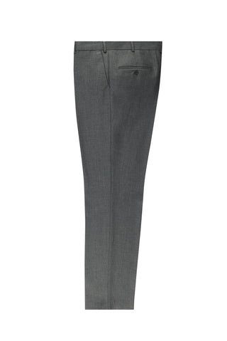  Orta Gri 4 Drop Relaxed Fit Rahat Kesim Yünlü Klasik Kumaş Pantolon
